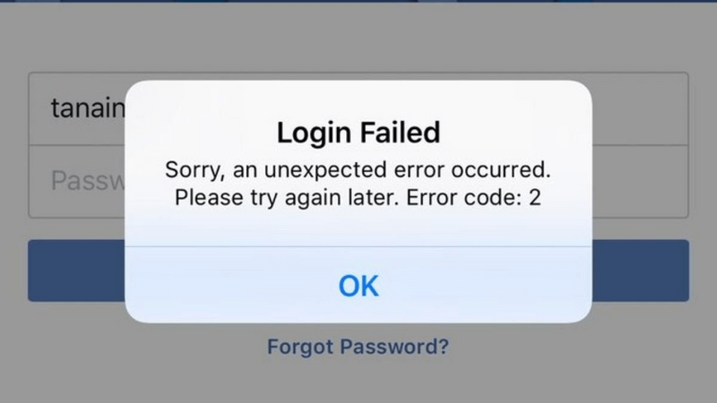 What is Error Code 2 on Facebook Login?