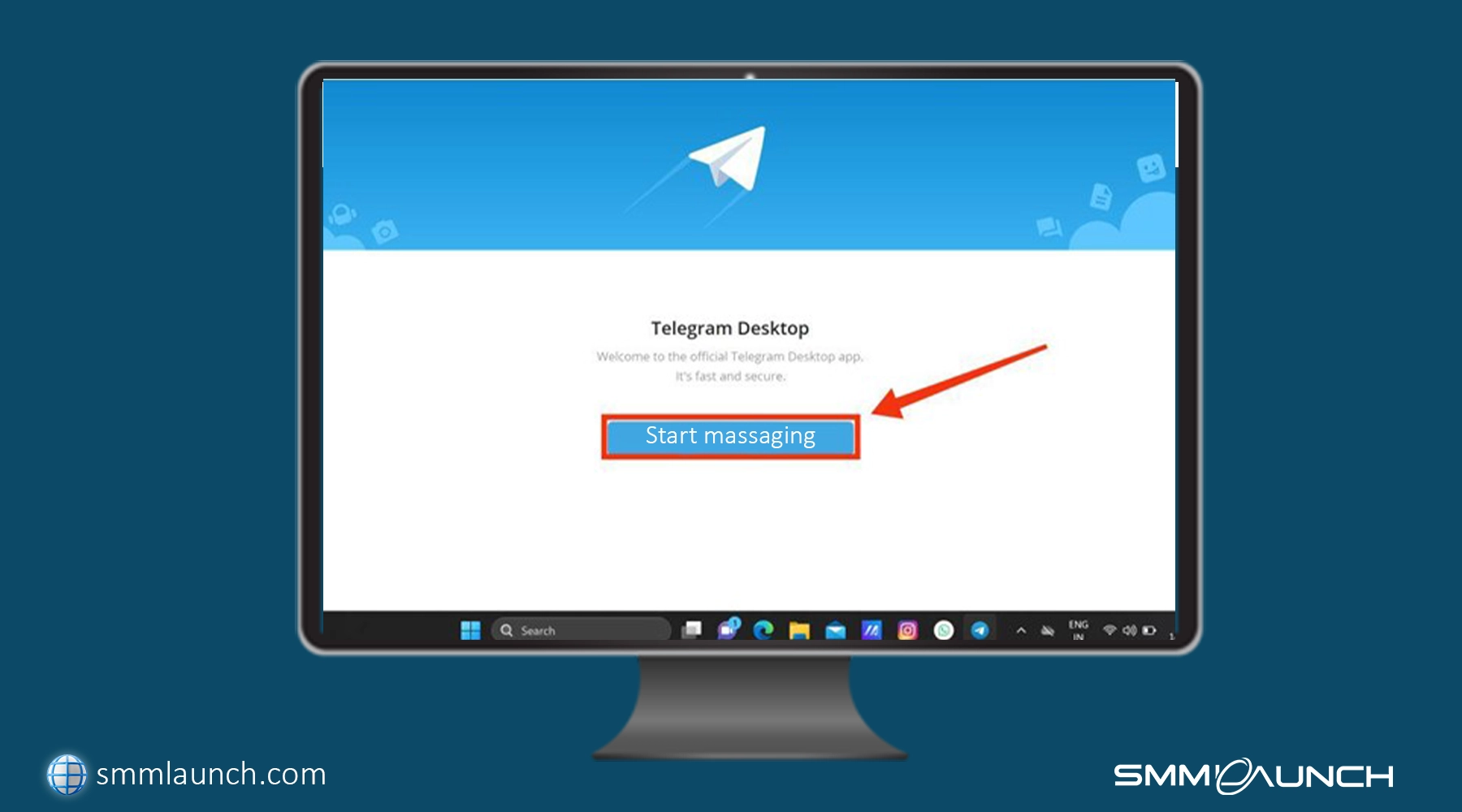 Click on Start Messaging on the Desktop