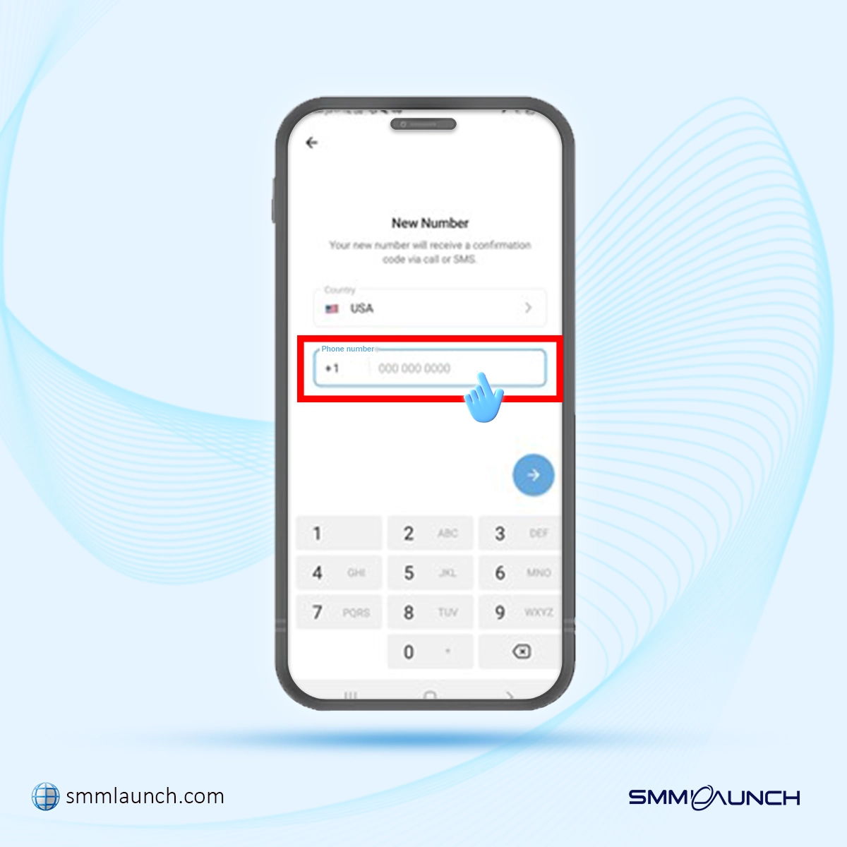 How to get a virtual number for Telegram- Step 7 from creating a second Telegram account