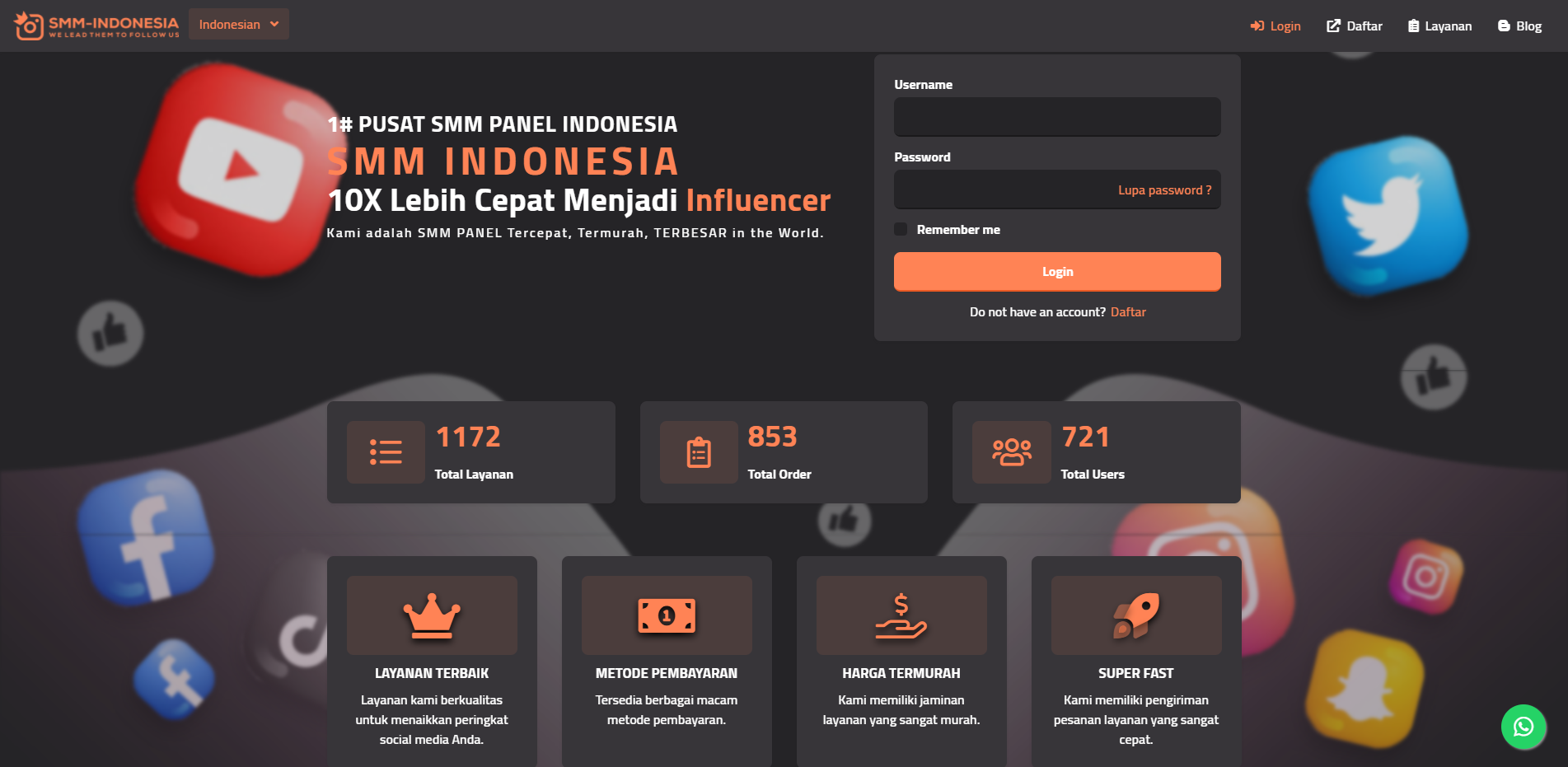 SMM Panel Berkualitas dan Murah di Indonesia SMM Panel Berkualitas dan Murah di Indonesia