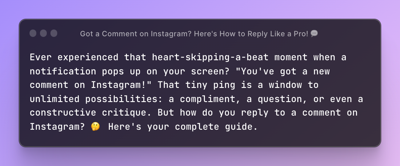 Got a Comment on Instagram? Here's How to Reply Like a Pro! 💬