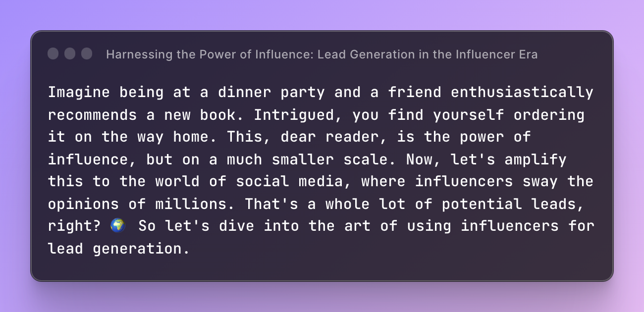 Harnessing the Power of Influence: Lead Generation in the Influencer Era 💥🔗