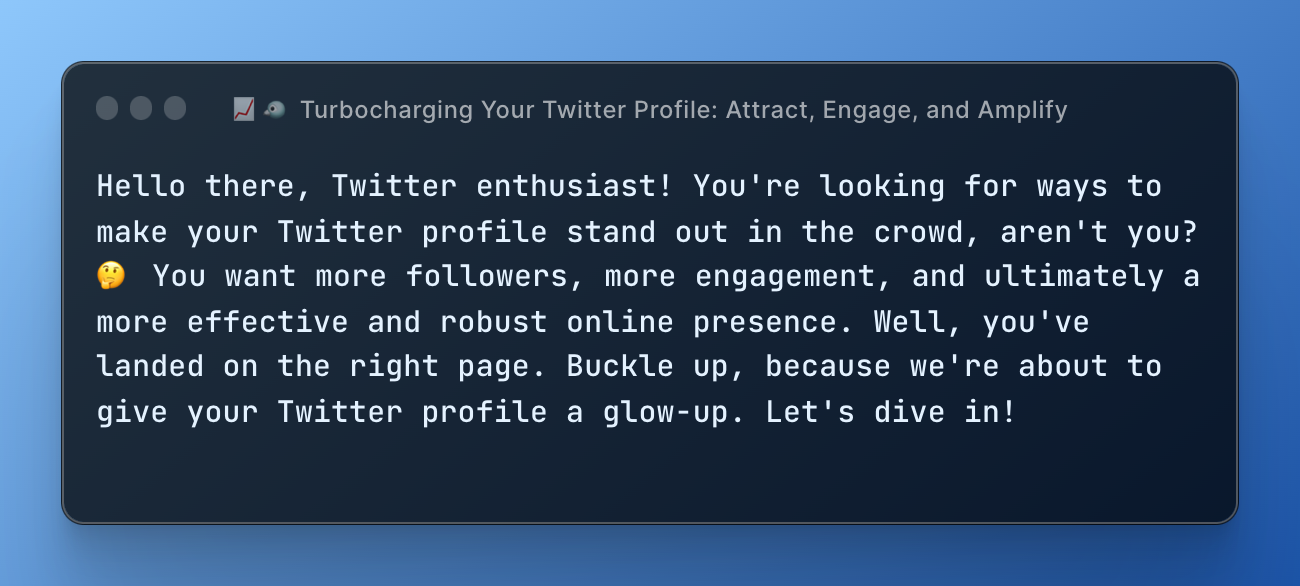 📈🐦 Turbocharging Your Twitter Profile: Attract, Engage, and Amplify