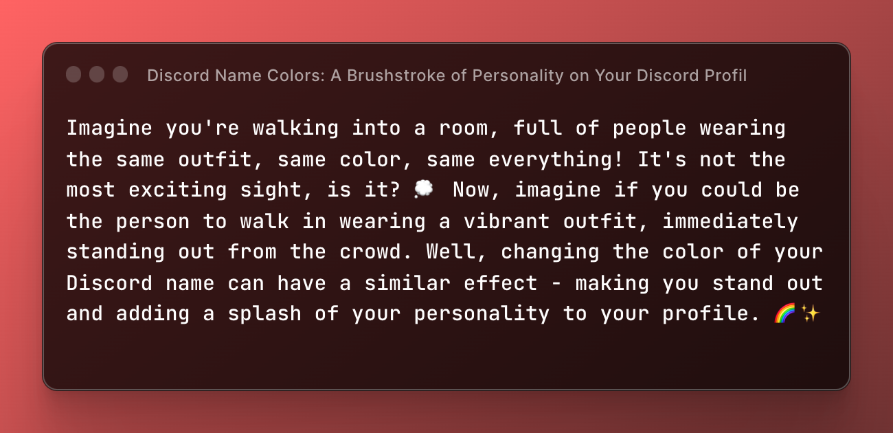 Discord Name Colors: A Brushstroke of Personality on Your Discord Profile 🖌️🎨