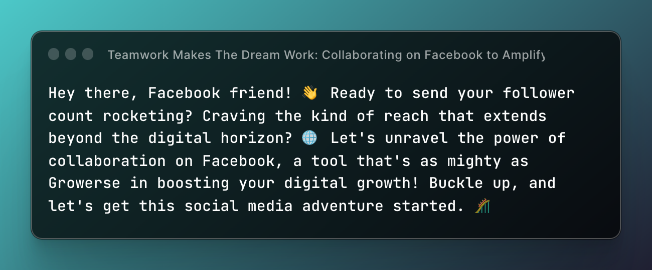 Teamwork Makes The Dream Work: Collaborating on Facebook to Amplify Your Reach 🚀🤝