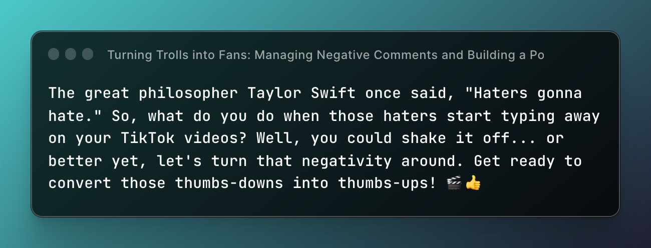 Turning Trolls into Fans: Managing Negative Comments and Building a Positive TikTok Community 🎭🚀