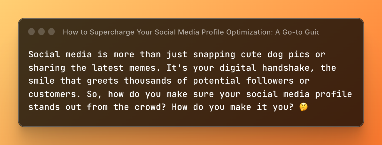 How to Supercharge Your Social Media Profile Optimization: A Go-to Guide 🚀