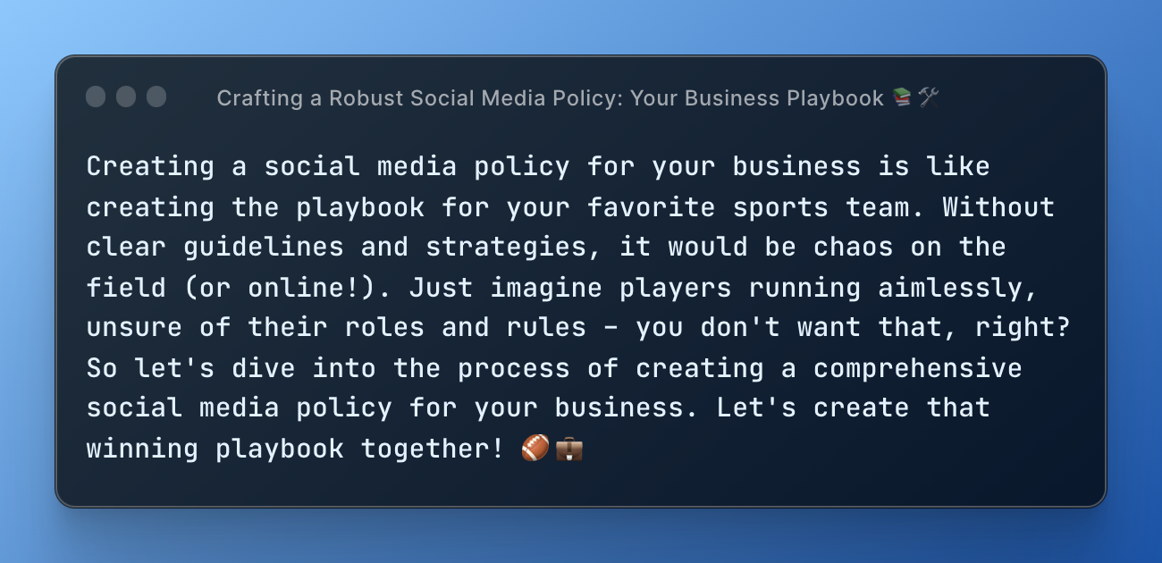 Crafting a Robust Social Media Policy: Your Business Playbook 📚🛠️