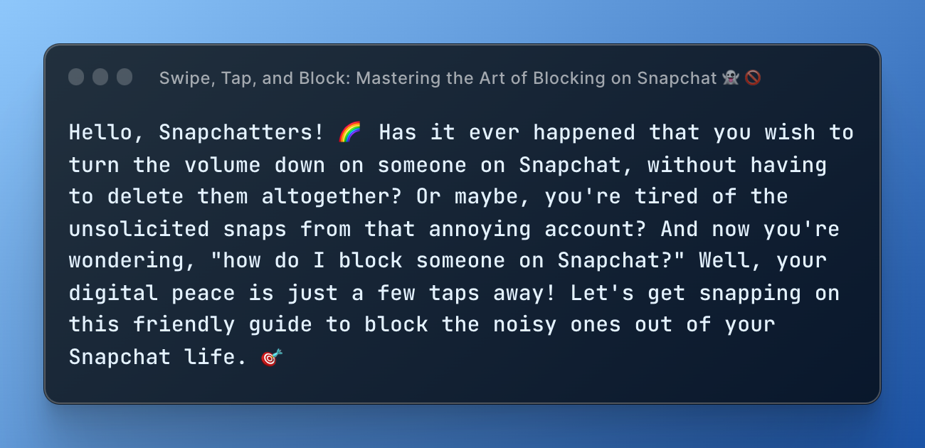 Swipe, Tap, and Block: Mastering the Art of Blocking on Snapchat 👻🚫