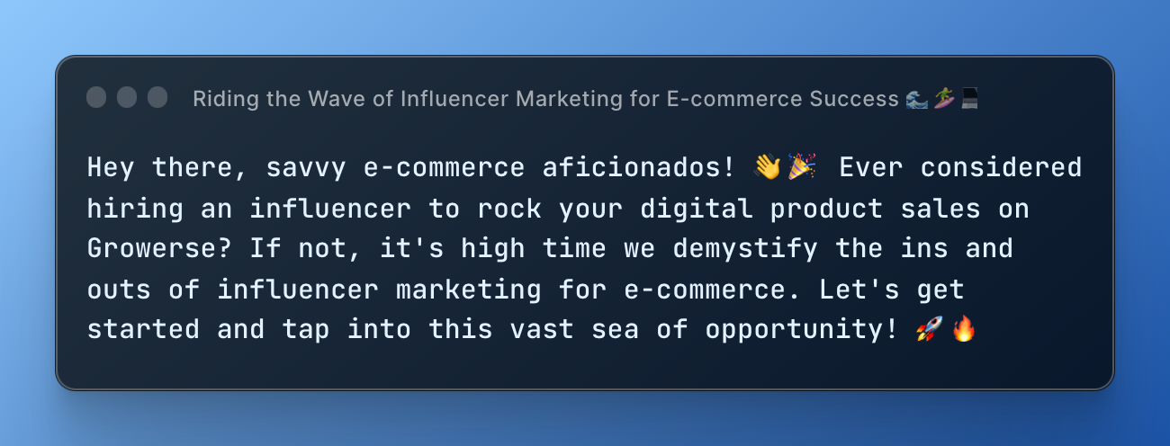 Riding the Wave of Influencer Marketing for E-commerce Success 🌊🏄‍♀️💻