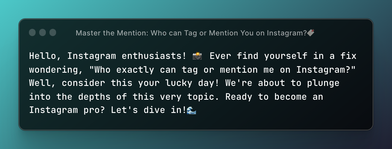 Master the Mention: Who can Tag or Mention You on Instagram?🔖