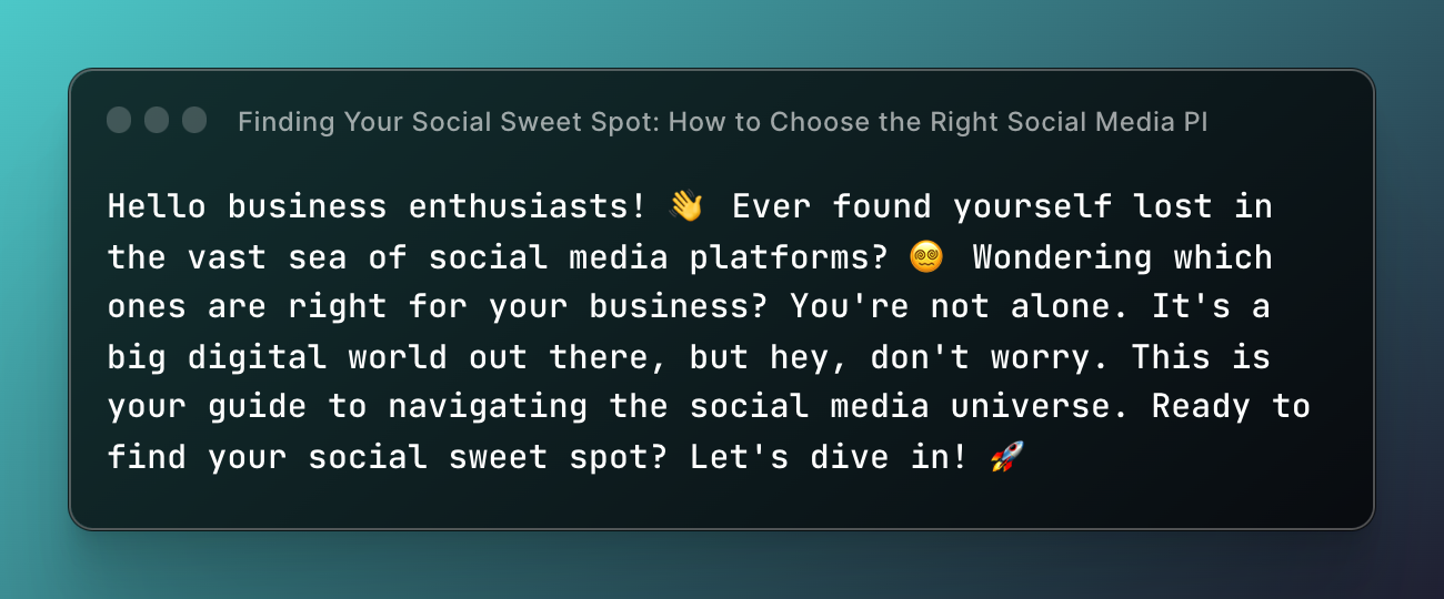 🎯 Finding Your Social Sweet Spot: How to Choose the Right Social Media Platform for Your Business
