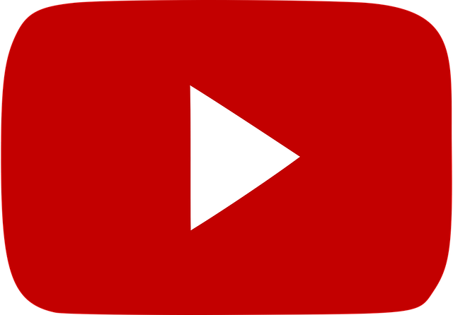 A red circular play button with a white triangle pointing to the right, indicating multimedia play functionality. The background is white.