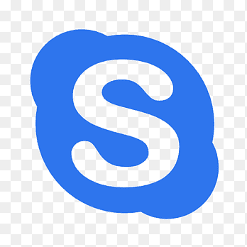 A blue Skype logo with a white letter 